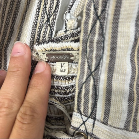 GILDED INTENT by BUCKLE lace up raw hem halter tank top O19 - Picture 5 of 10